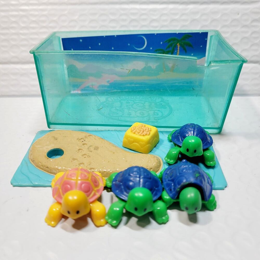 Kenner 1992 Littlest Pet Shop Toddling Turtles on Paradise Island G1 Vintage